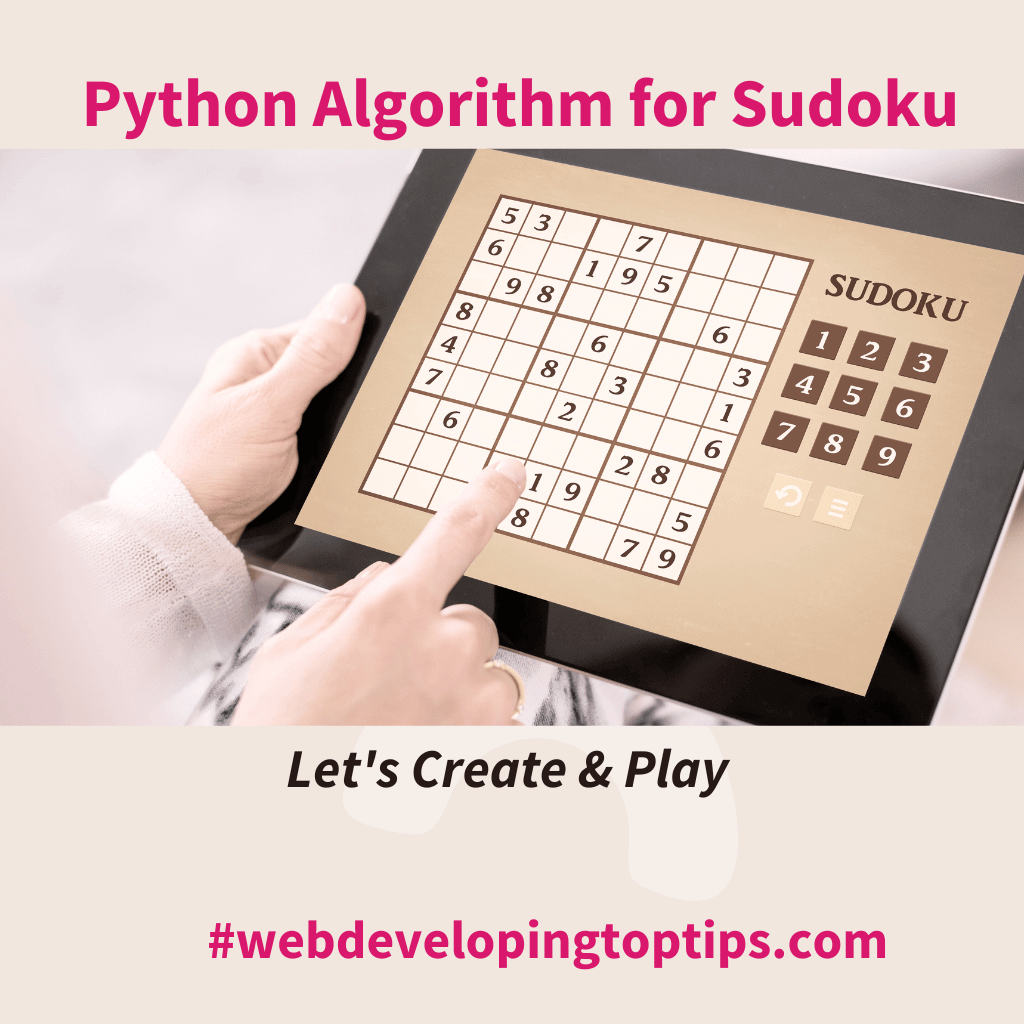 Python Algorithm for Sudoku